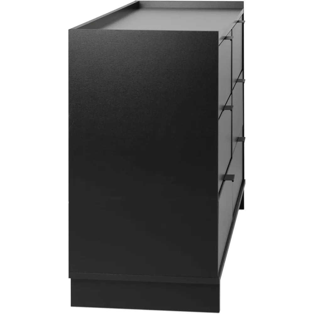 Simply Modern 6-Drawer Double Dresser for Bedroom, Chest of Drawers, Modern Bedroom Furniture